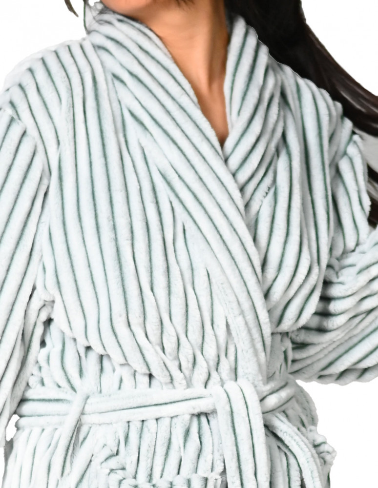 Peignoir polaire homme-femme côtelé...