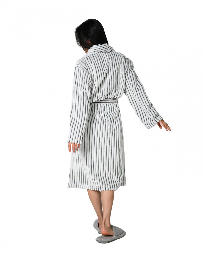 Peignoir polaire homme-femme côtelé...