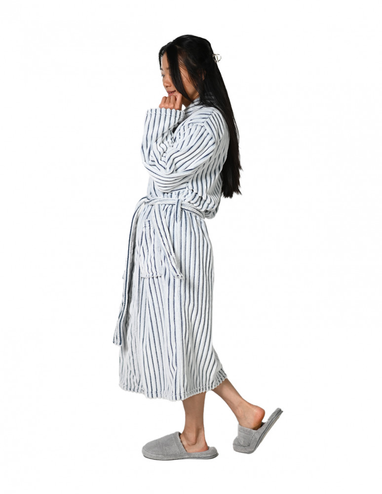 Peignoir polaire homme-femme côtelé...