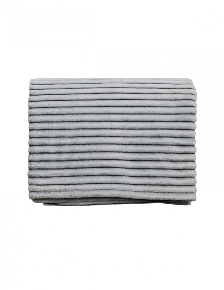 Plaid polaire côtelé extra doux et...