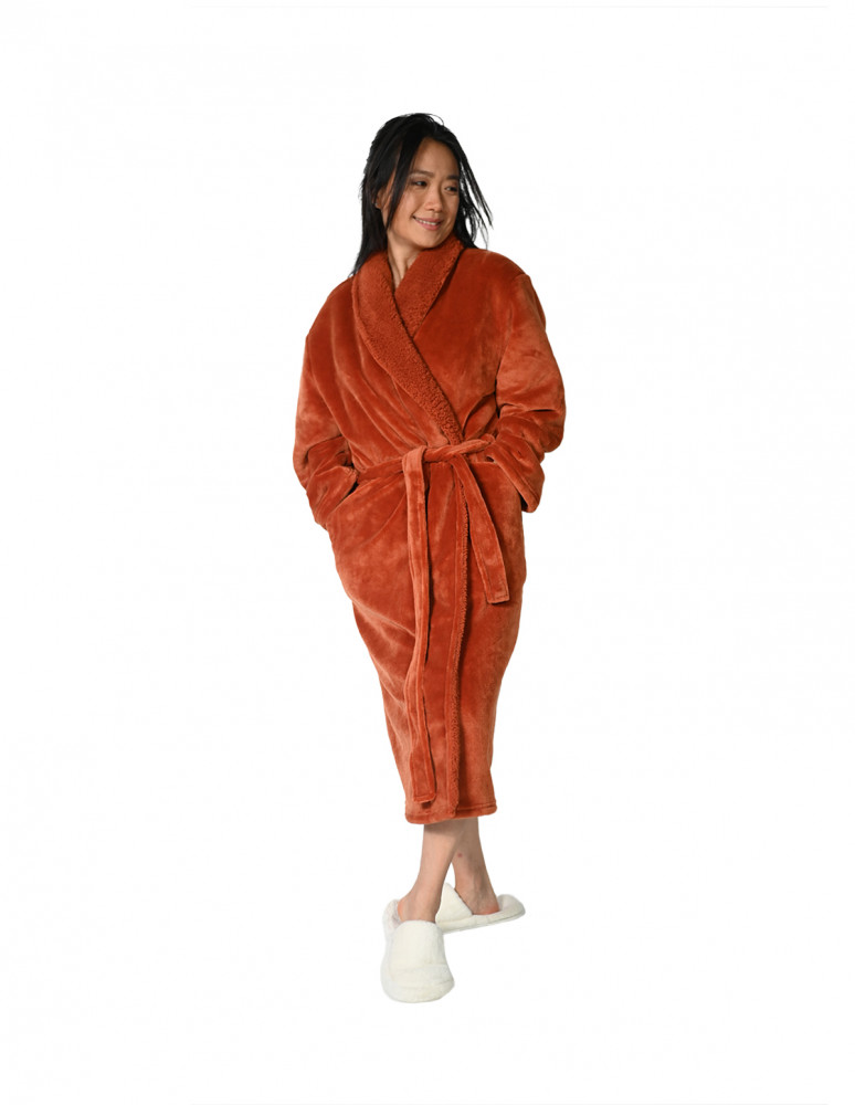 Peignoir mixte polaire chaud doublé...