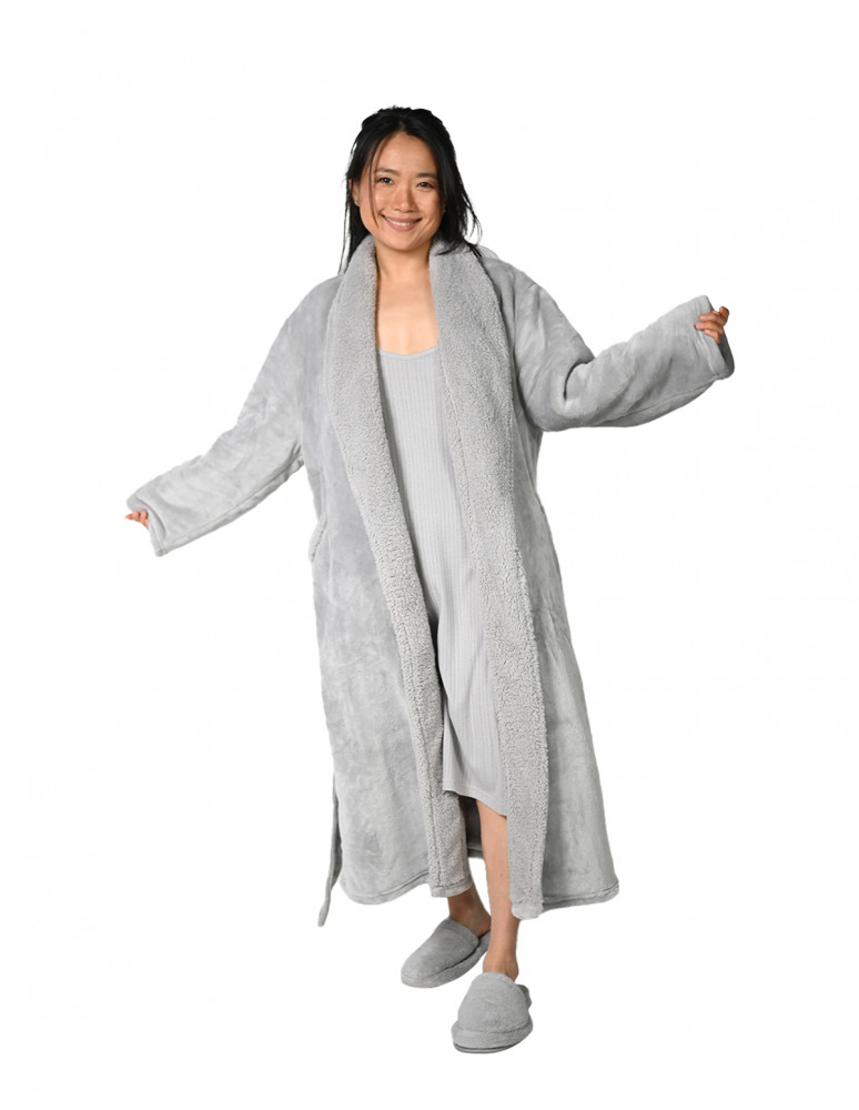 Peignoir mixte polaire chaud doublé...