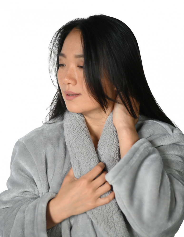 Peignoir mixte polaire chaud doublé...