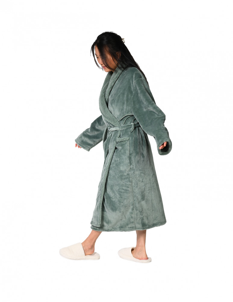 Peignoir mixte polaire chaud doublé...