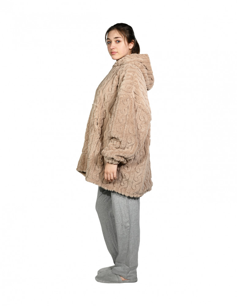 Poncho polaire doux & chaud WARM WOOL...