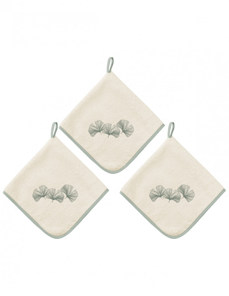 Lot de 3 torchons carrés en éponge...