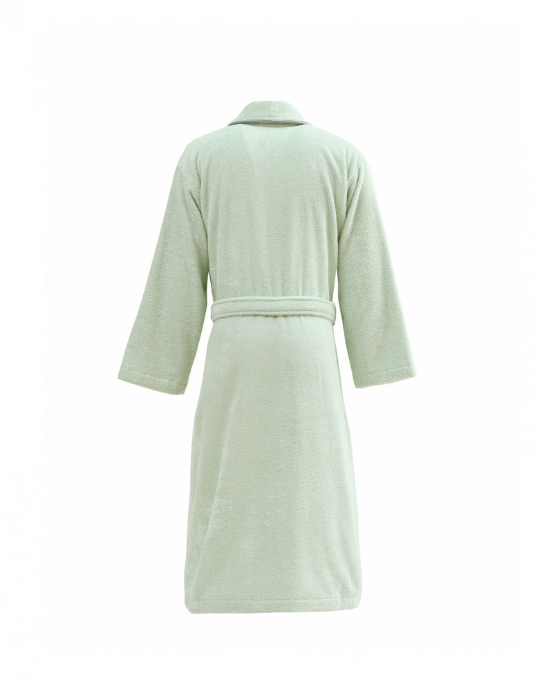 Peignoir brodé col châle 420 g/m²...