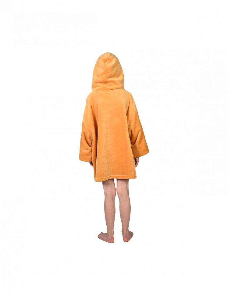 Poncho polaire enfant à capuche doux...