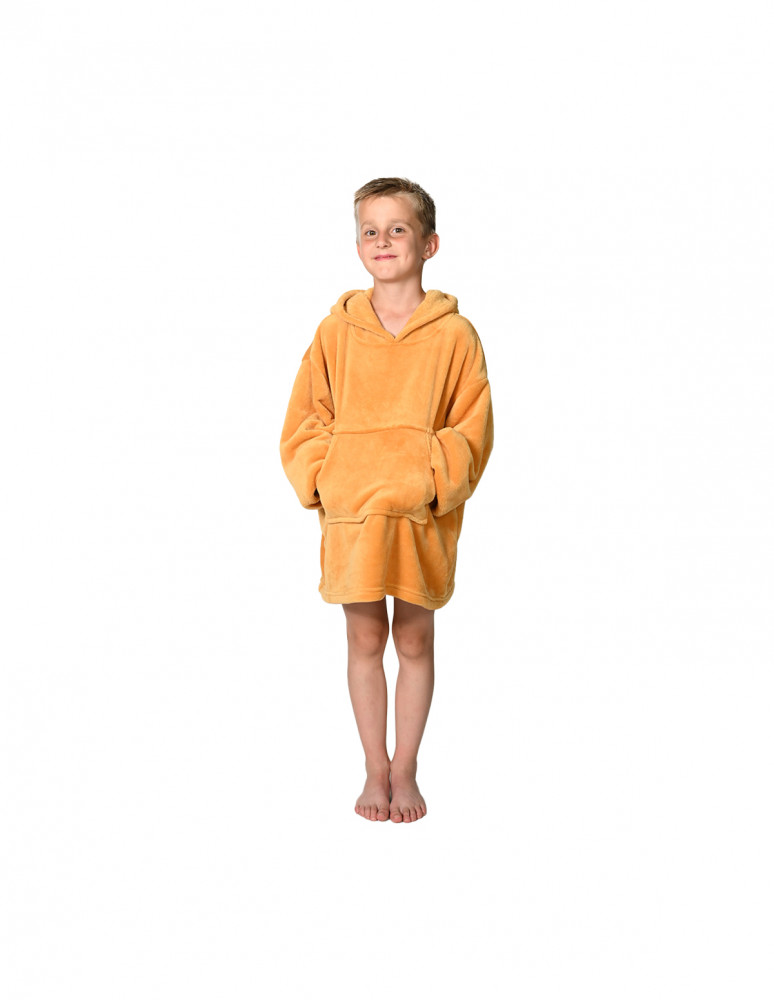 Poncho polaire enfant à capuche doux...