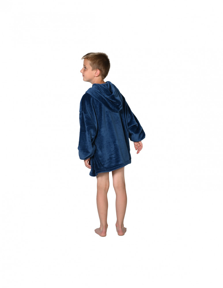 Poncho polaire enfant à capuche doux...