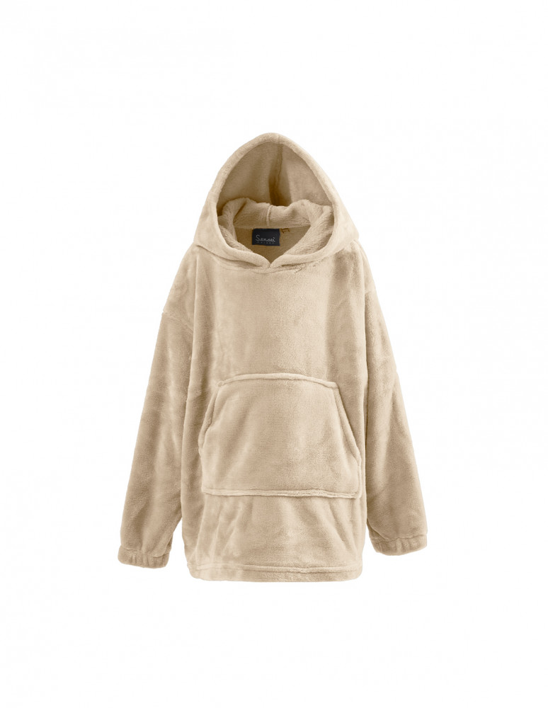 Poncho polaire enfant à capuche doux...