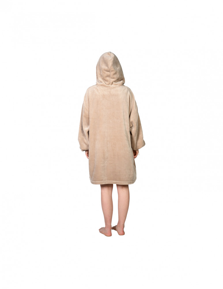 Poncho polaire enfant à capuche doux...