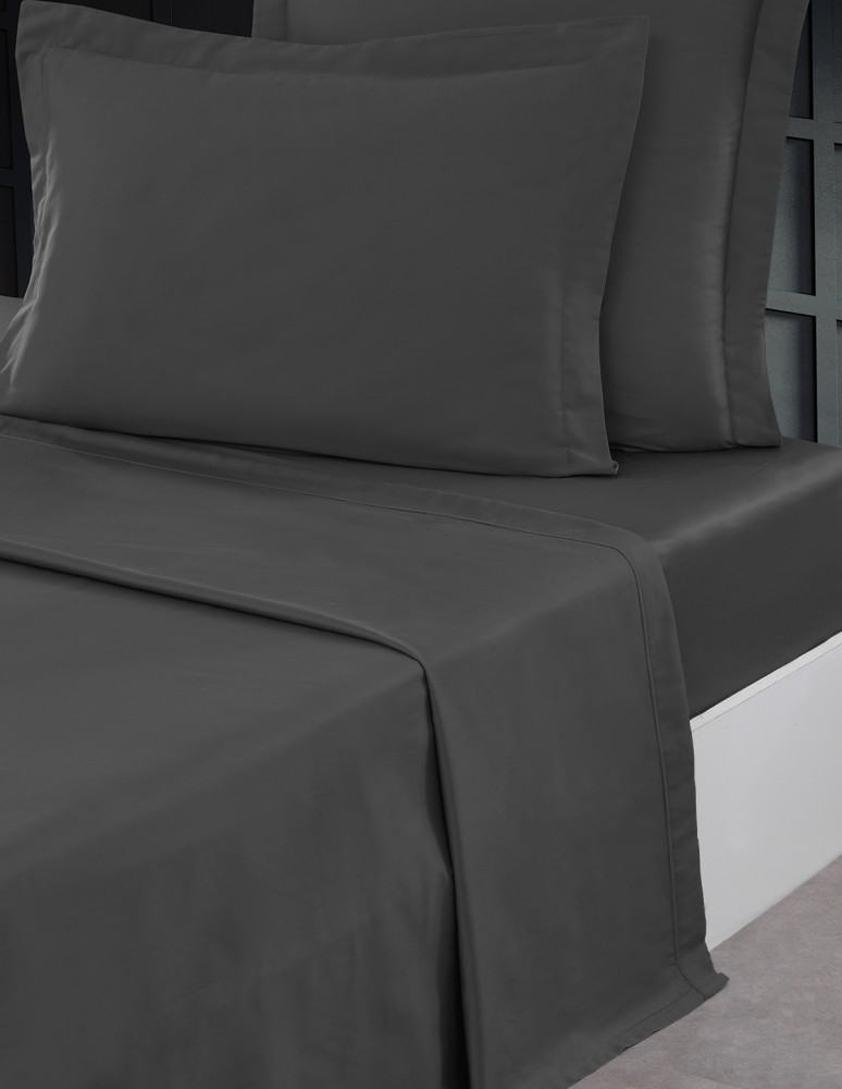 Drap plat en satin de coton 120 fils...