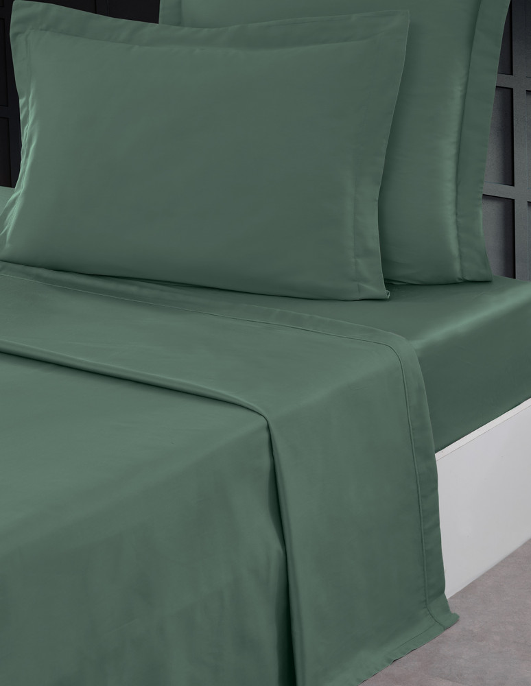 Drap plat en satin de coton 120 fils...