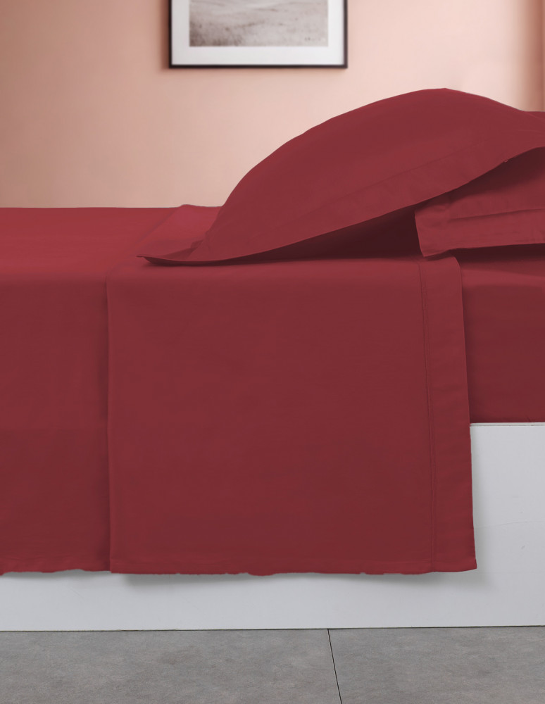 Drap plat en percale de coton SOFT...