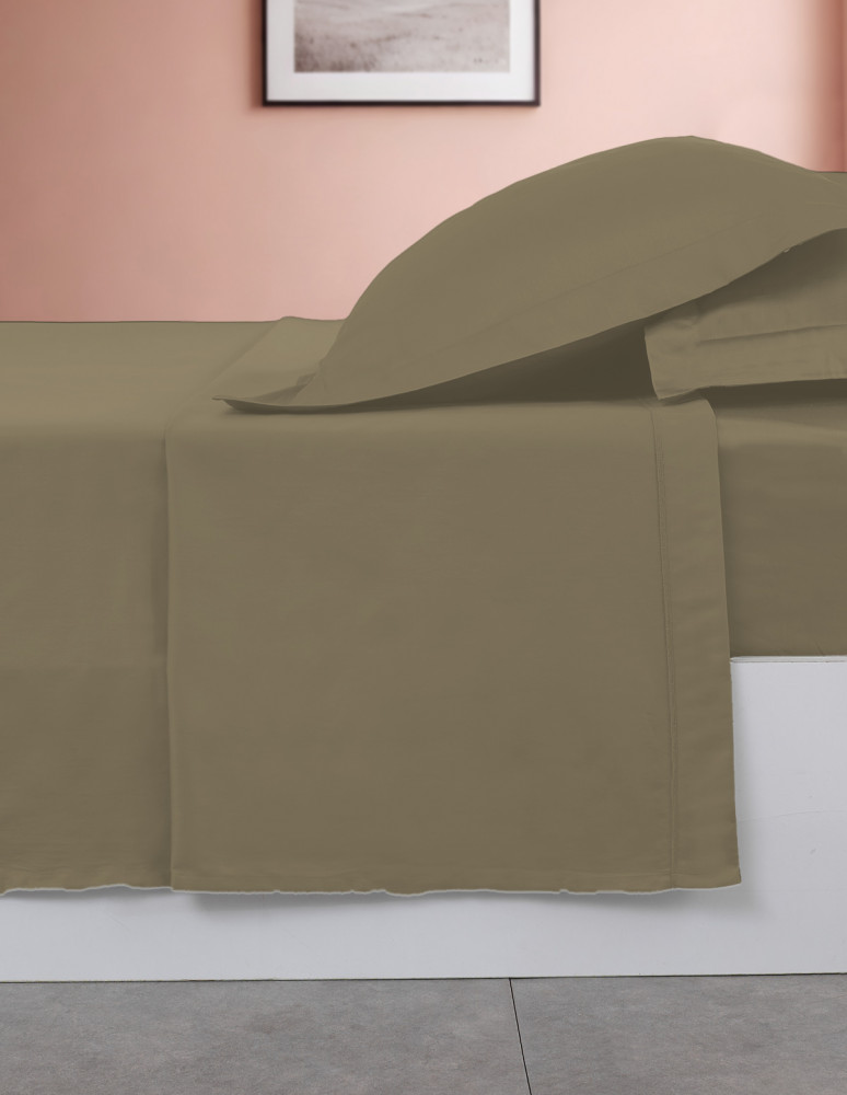 Drap plat en percale de coton SOFT...