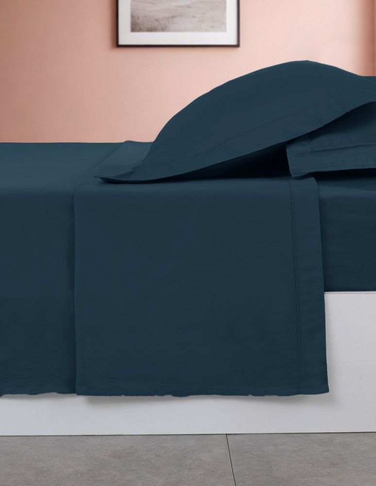 Drap plat en percale de coton SOFT...