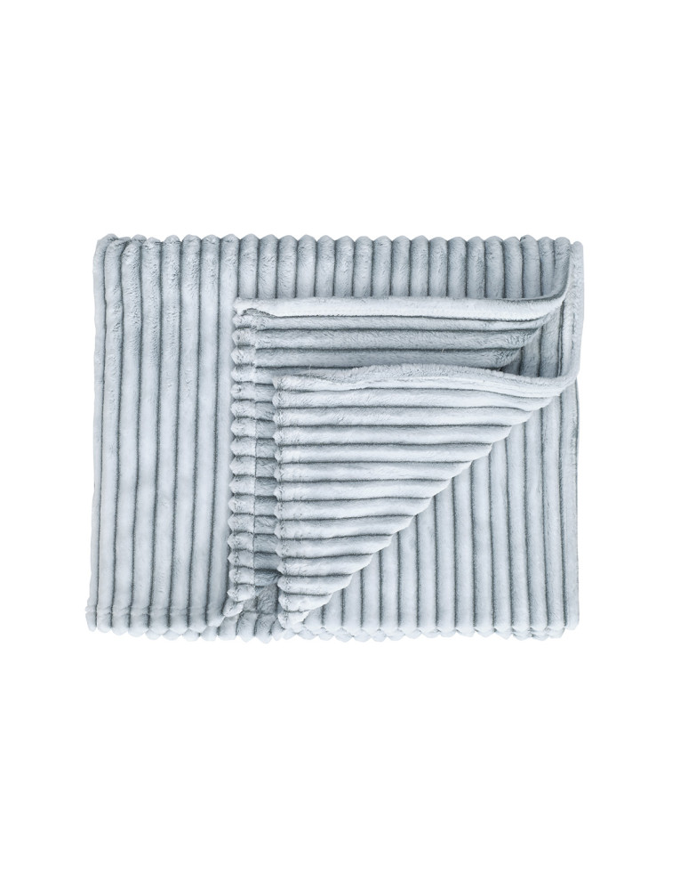 Plaid polaire côtelé extra doux et...