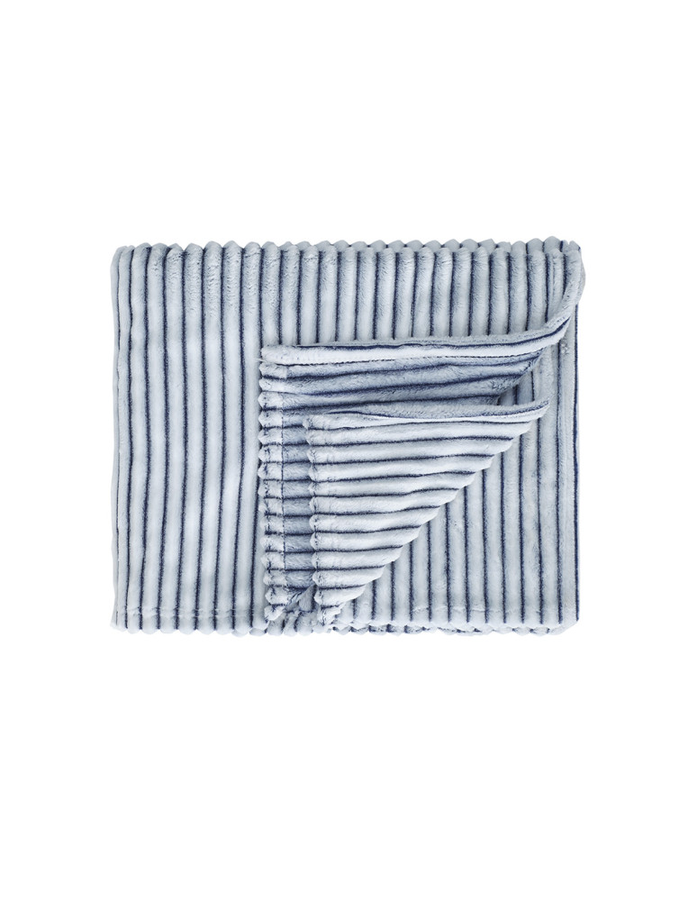 Plaid polaire côtelé extra doux et...