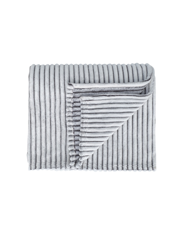 Plaid polaire côtelé extra doux et...