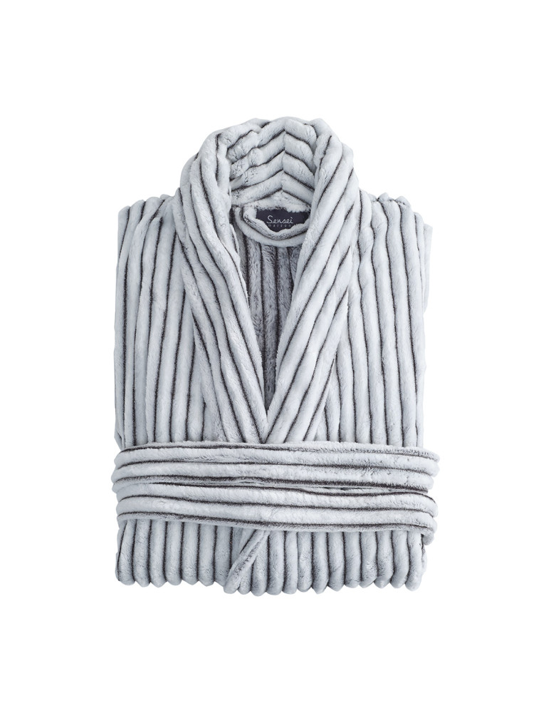 Peignoir polaire homme-femme côtelé...