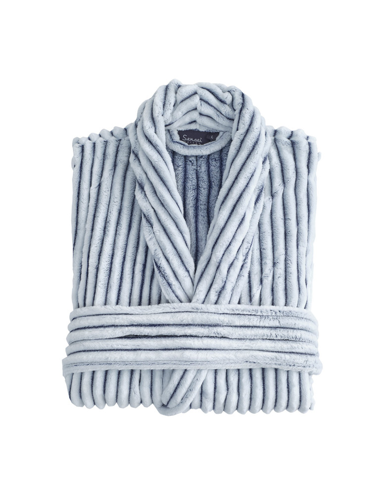 Peignoir polaire homme-femme côtelé...