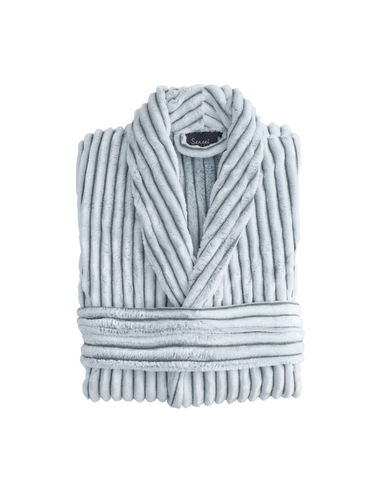 Peignoir polaire homme-femme côtelé...