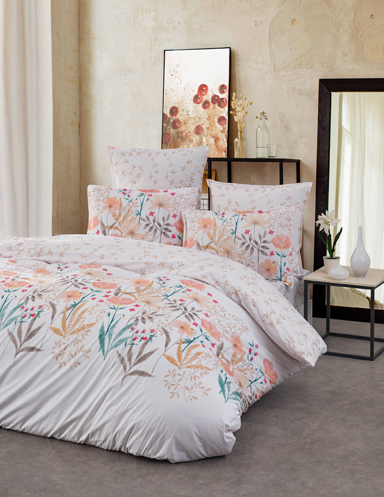 Drap housse en percale de coton...