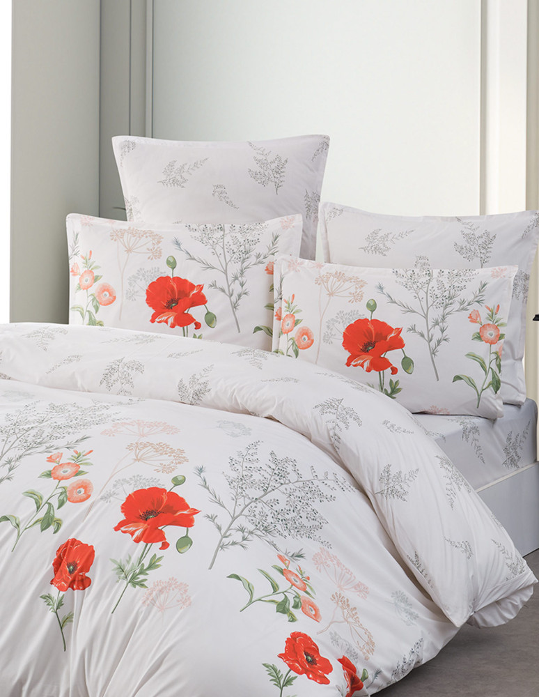 Parure housse de couette percale avec...