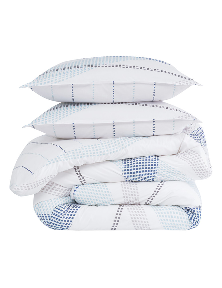 Parure housse de couette percale avec...