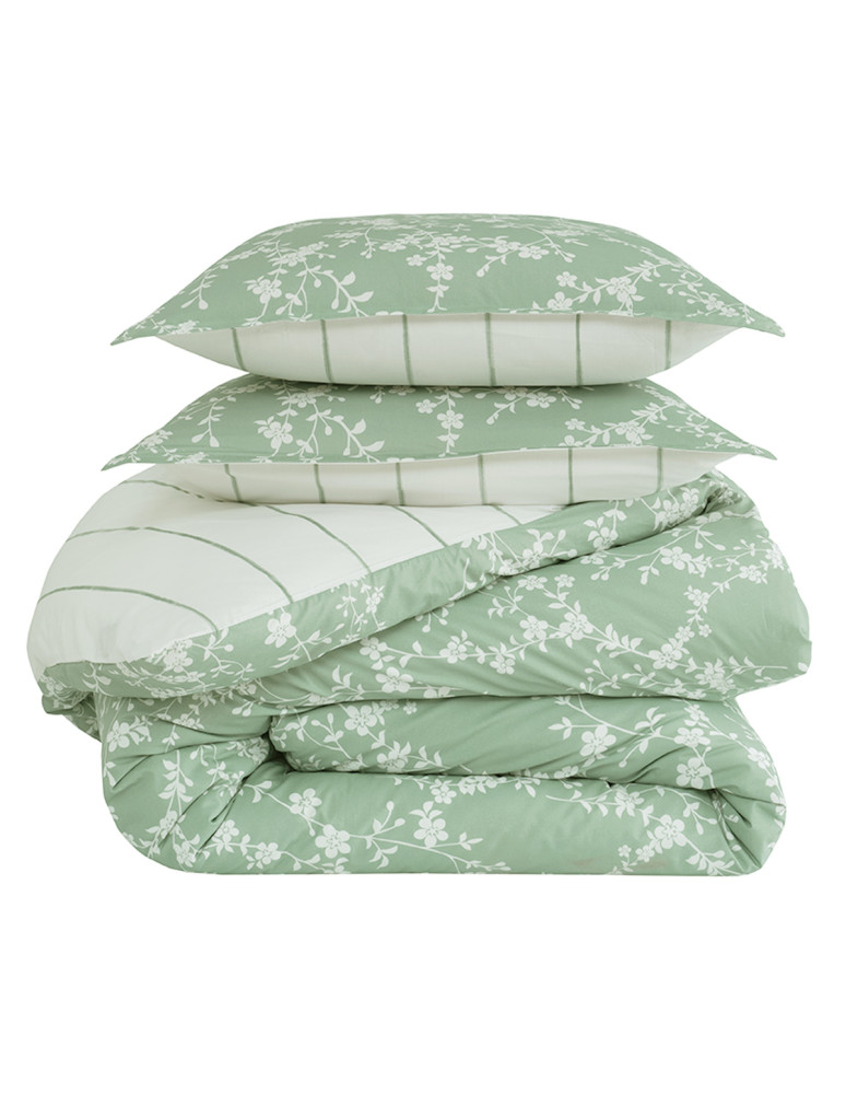 Parure housse de couette percale avec...