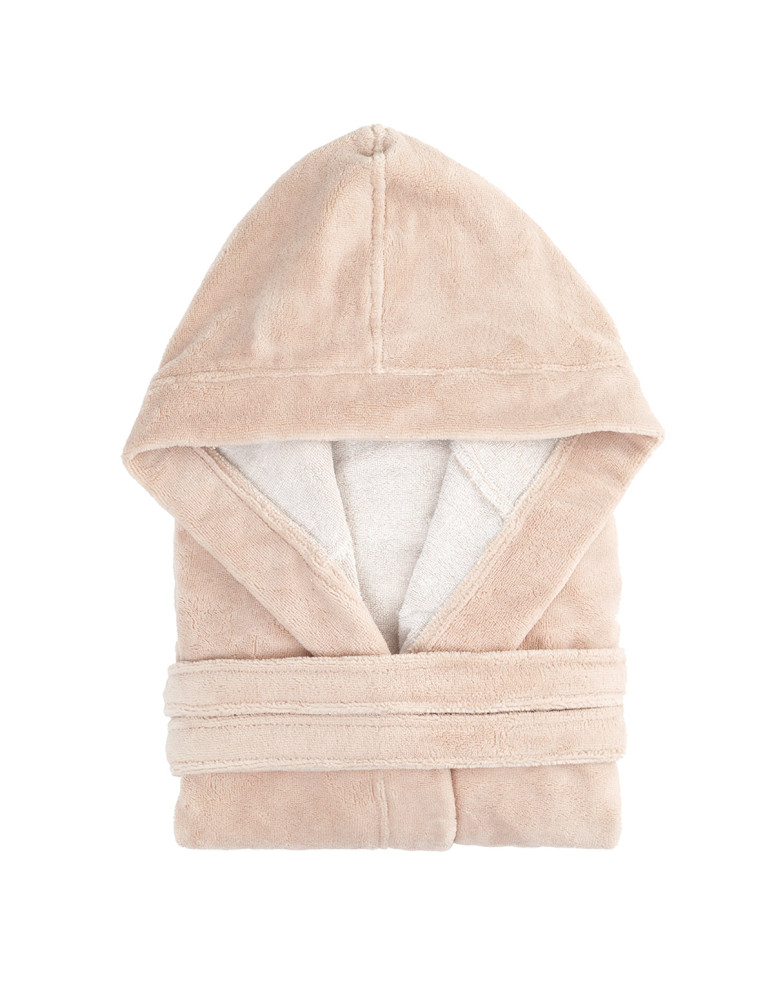 Peignoir mixte à capuche bicolore...