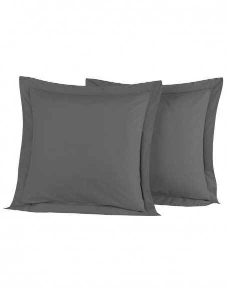 Lot de 2 Taies D'oreiller Unie Percale EASY CARE 80 fils/cm² SENSEI...