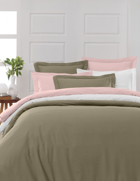 Housse de Couette Unie Percale EASY CARE 80 fils/cm² SENSEI SOFT, H...