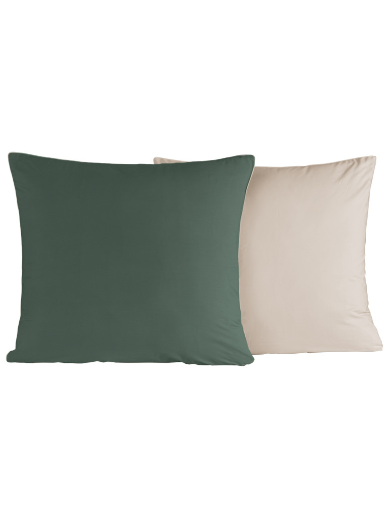 Parure housse de couette bicolore + 2...