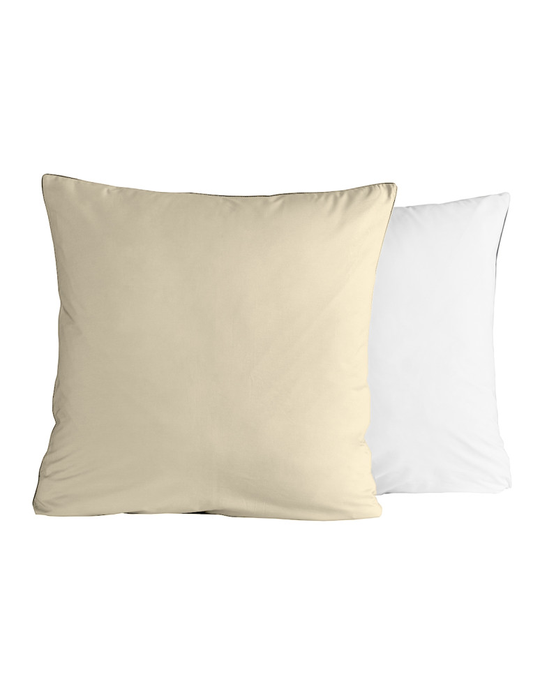 Parure housse de couette bicolore + 2...