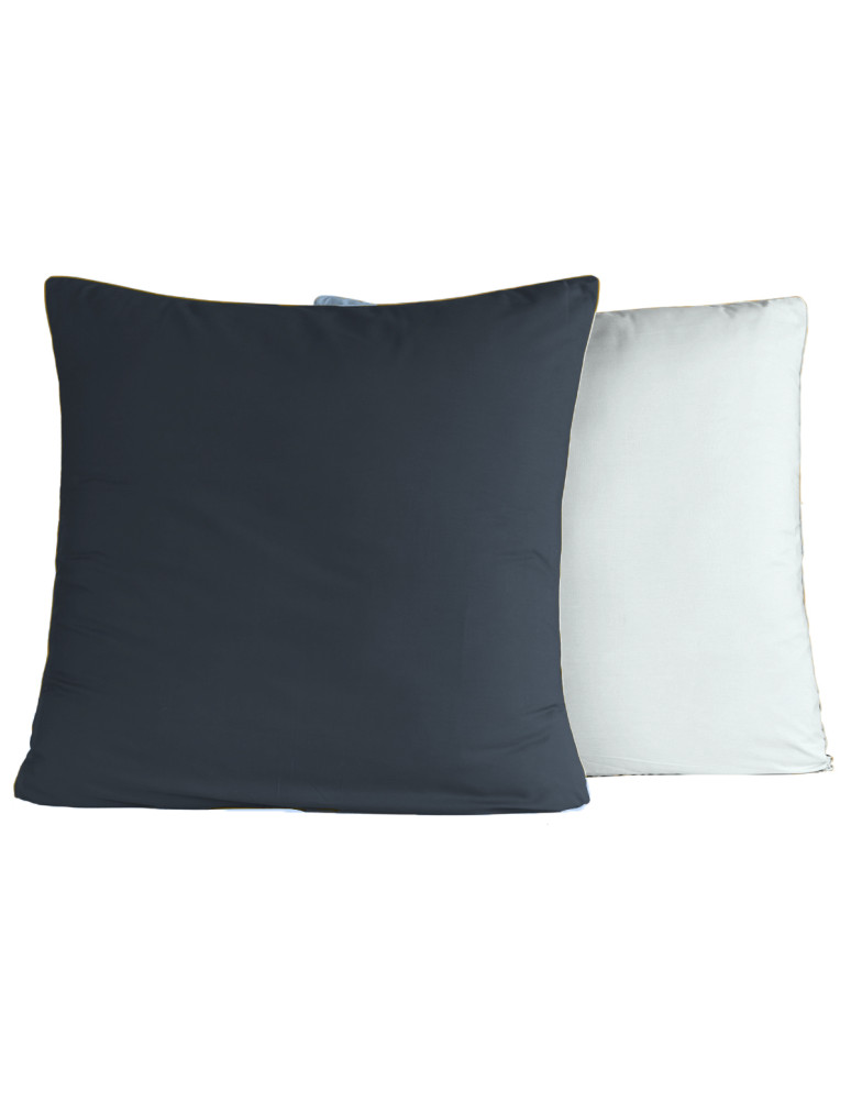 Parure housse de couette bicolore + 2...