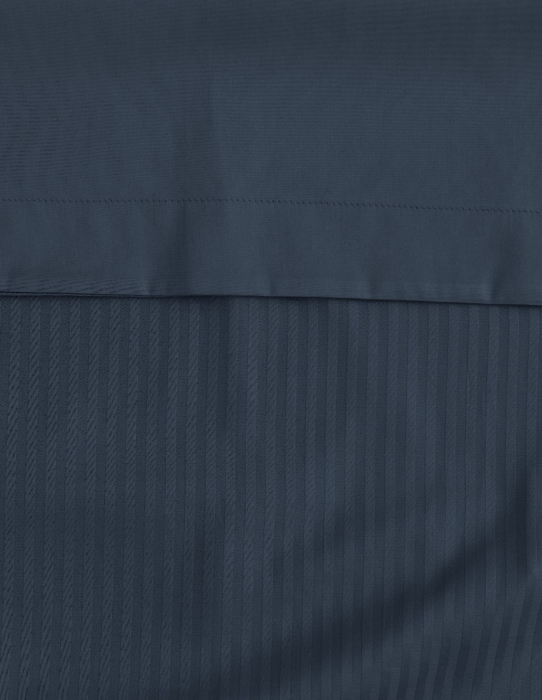 Parure housse de couette rayée satin...