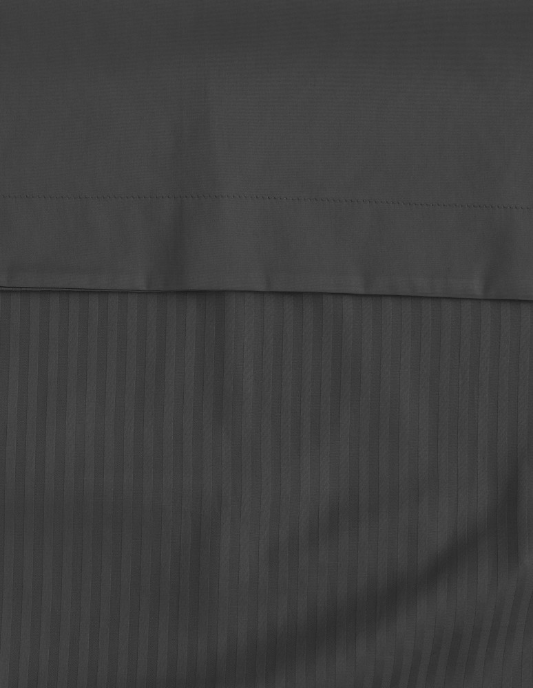 Parure housse de couette rayée satin...