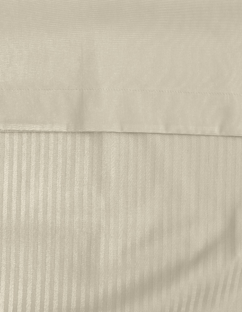 Parure housse de couette rayée satin...