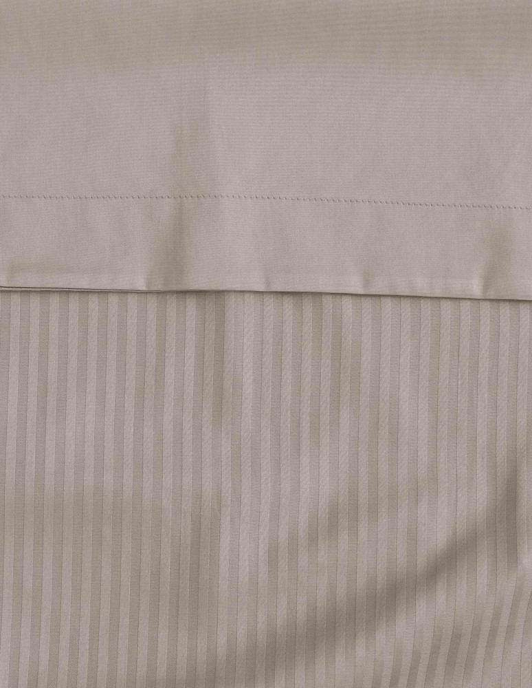 Parure housse de couette rayée satin...