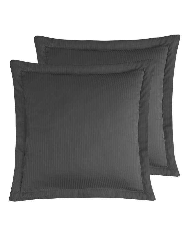 Parure housse de couette rayée satin...