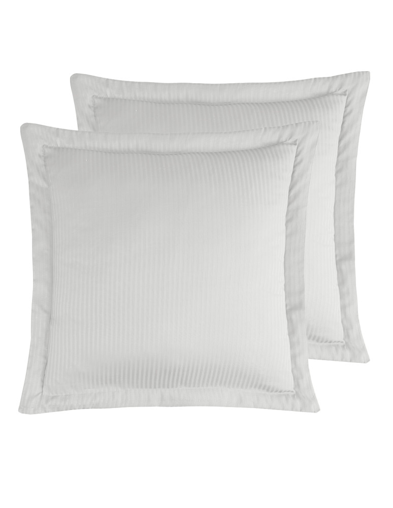 Parure housse de couette rayée satin...