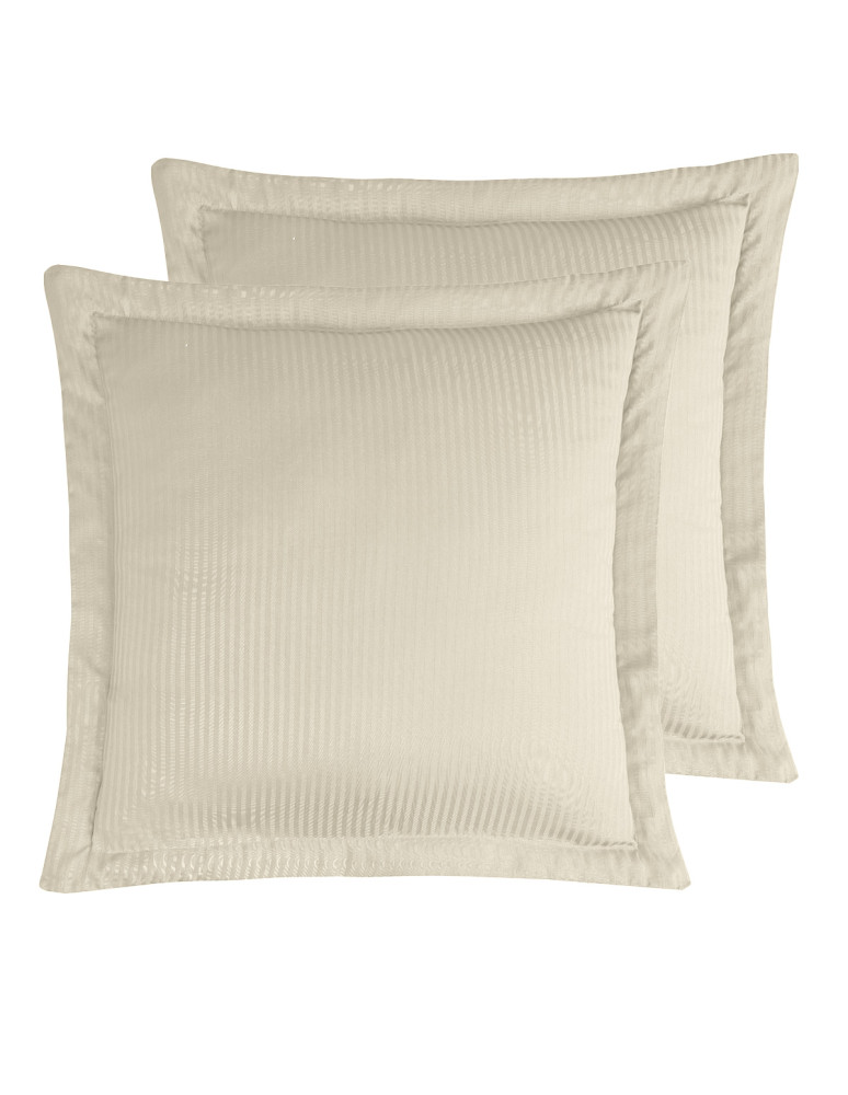 Parure housse de couette rayée satin...