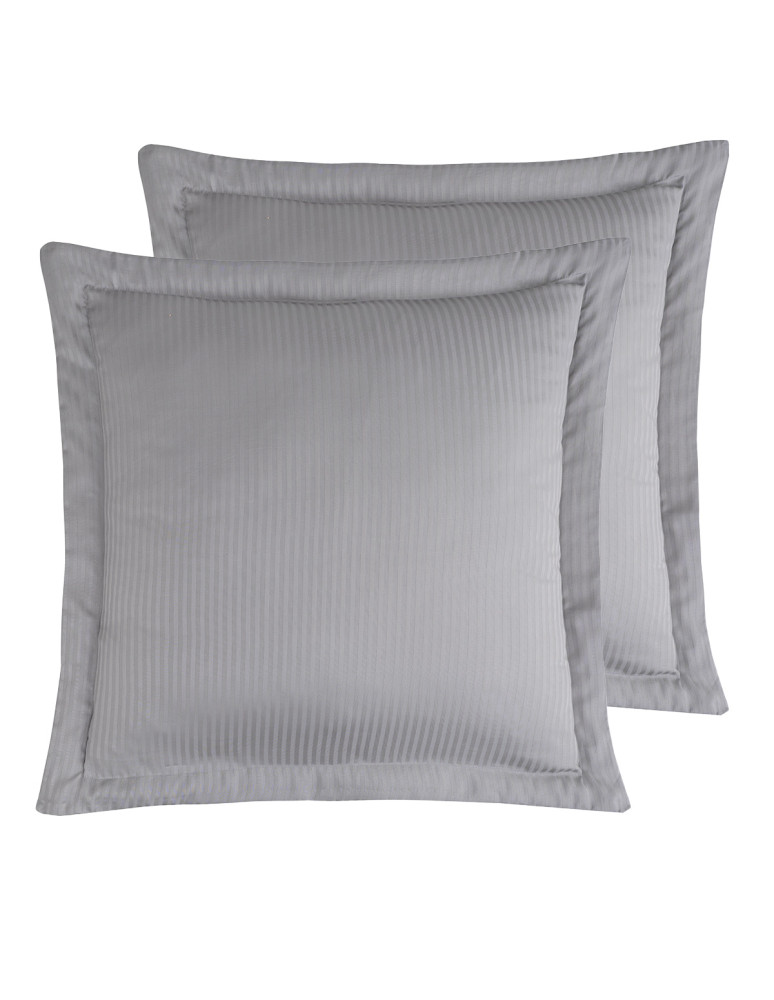 Parure housse de couette rayée satin...