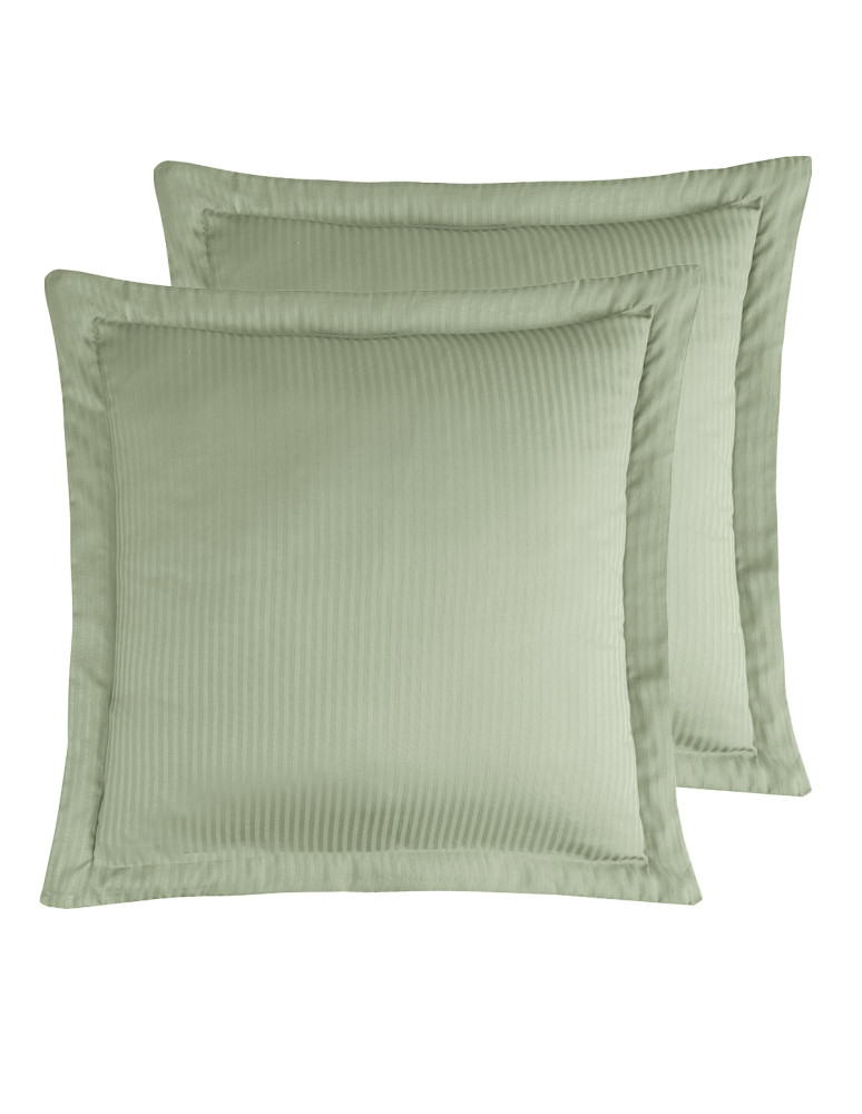 Parure housse de couette rayée satin...