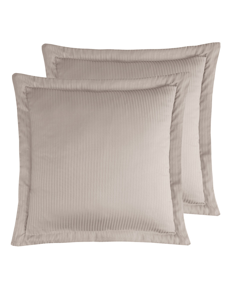 Parure housse de couette rayée satin...