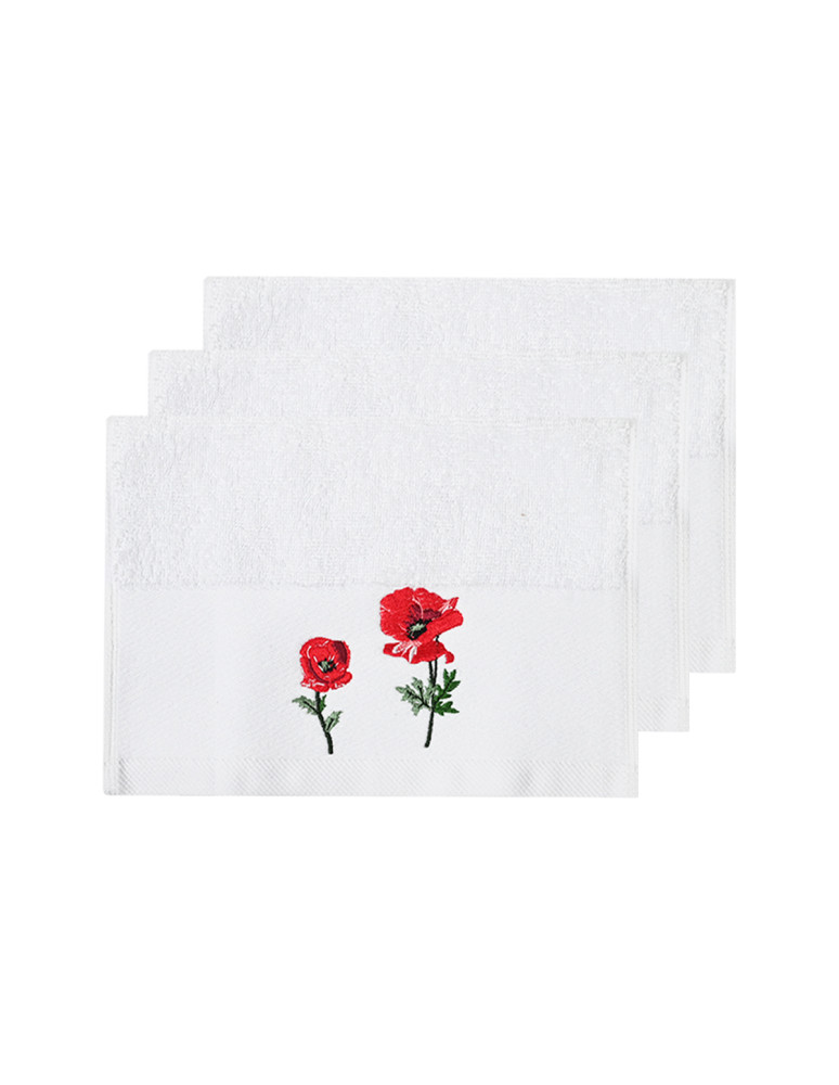 Lot de 3 serviettes invité AURORE
