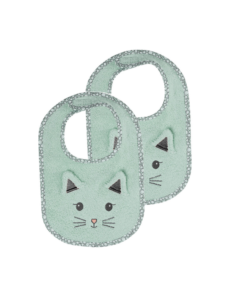 Lot de 2 bavoirs MISTY LE CHAT