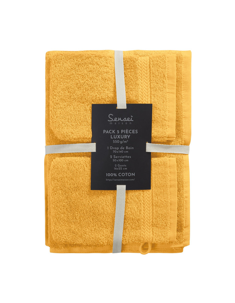 Ensemble de bain 5 pièces (1 drap de...